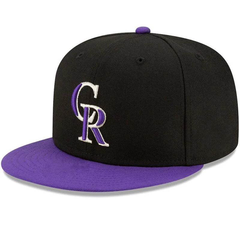 Custom 3d Embroidery 6 Panel New Flat Brim Fitted Hats For Men High