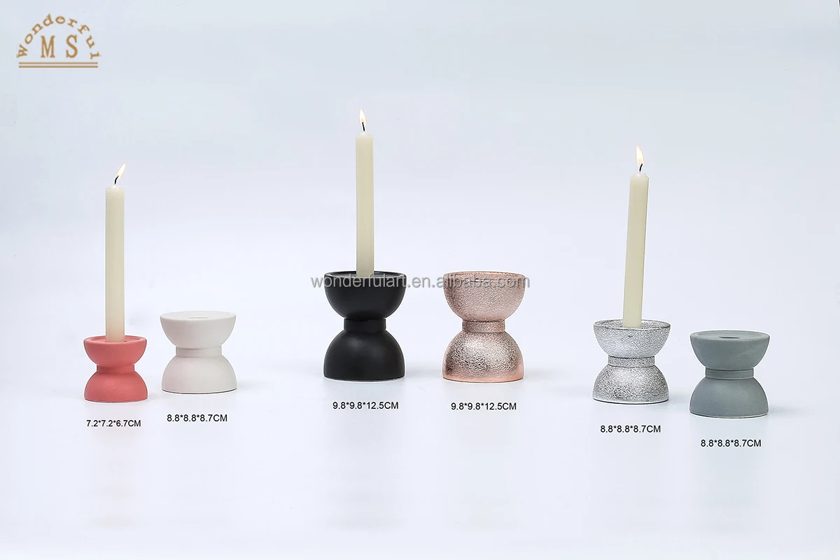 Modern style europe ceramic candle holder unique candlesticks candle vessels luxury candle container for home decoration