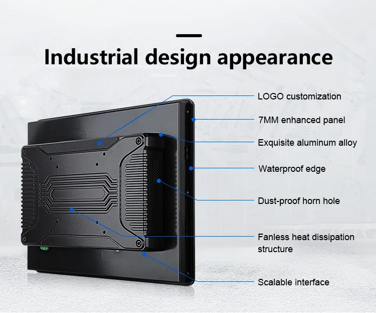 10.4 Inch Industrial Panel Monitor 1000nits Multi-points Pcap Touch ...