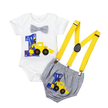 Newborn Babi Clothes Cartoon Pattern Summer Baby Boys Jumpsuit Outfit Romper Clothing Set