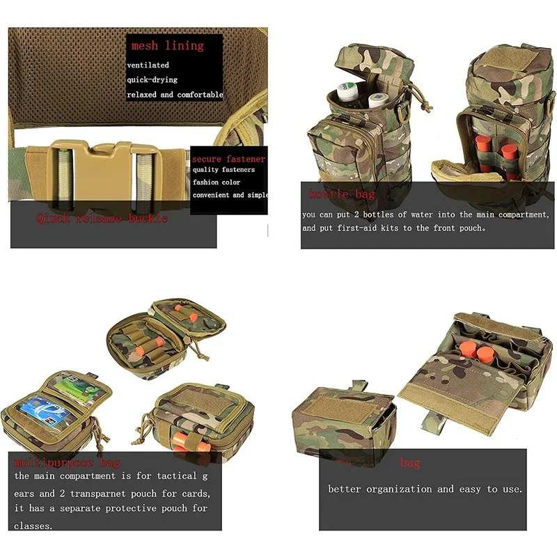 High Duty Training High Density Material Modular Equipment Tactical Belt Mountaineering Sport Enthusiasts Tactic Waist Belt