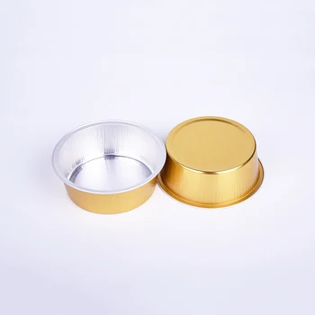 Laixin 150ml Aluminum Foil Cake Cups Muffin Cupcake Ramekin Cup Baking Cups For Cream Brule Tart Mold Dessert Pans