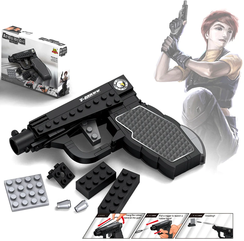 Plastic Military Building Blocks Set Mini Toy Gun Model Brick Set Pistol Toy Gun Brick Toy