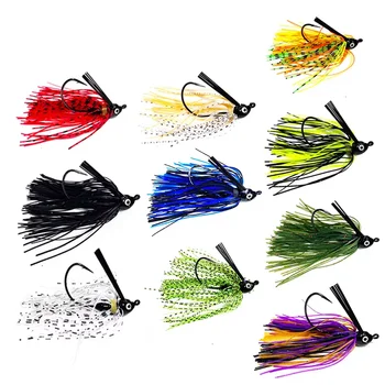 New 7g 10g 14g Jig Head Skirt Beard Fishing Lures Fishing Jig Hook Spinner Anti-hanging Grass – Metal Jig – view 2