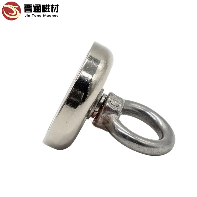 350LBS D60mm супер сильные Круглые неодимовые Salvage рыболовный магнит с болт проушиной