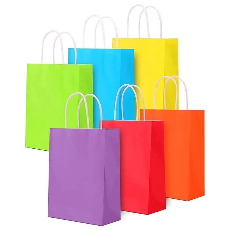 Customized Kraft Paper Bags for Grocery Shopping, Gift-giving, Takeout, Birthday Parties, and Weddin
