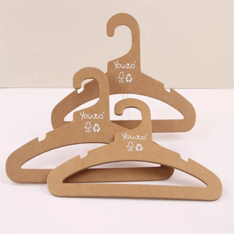 Customize Space-saving Fabric Samples for Kids, Baby Clothes, and Coats with logo Kraft Cardboard Hangers