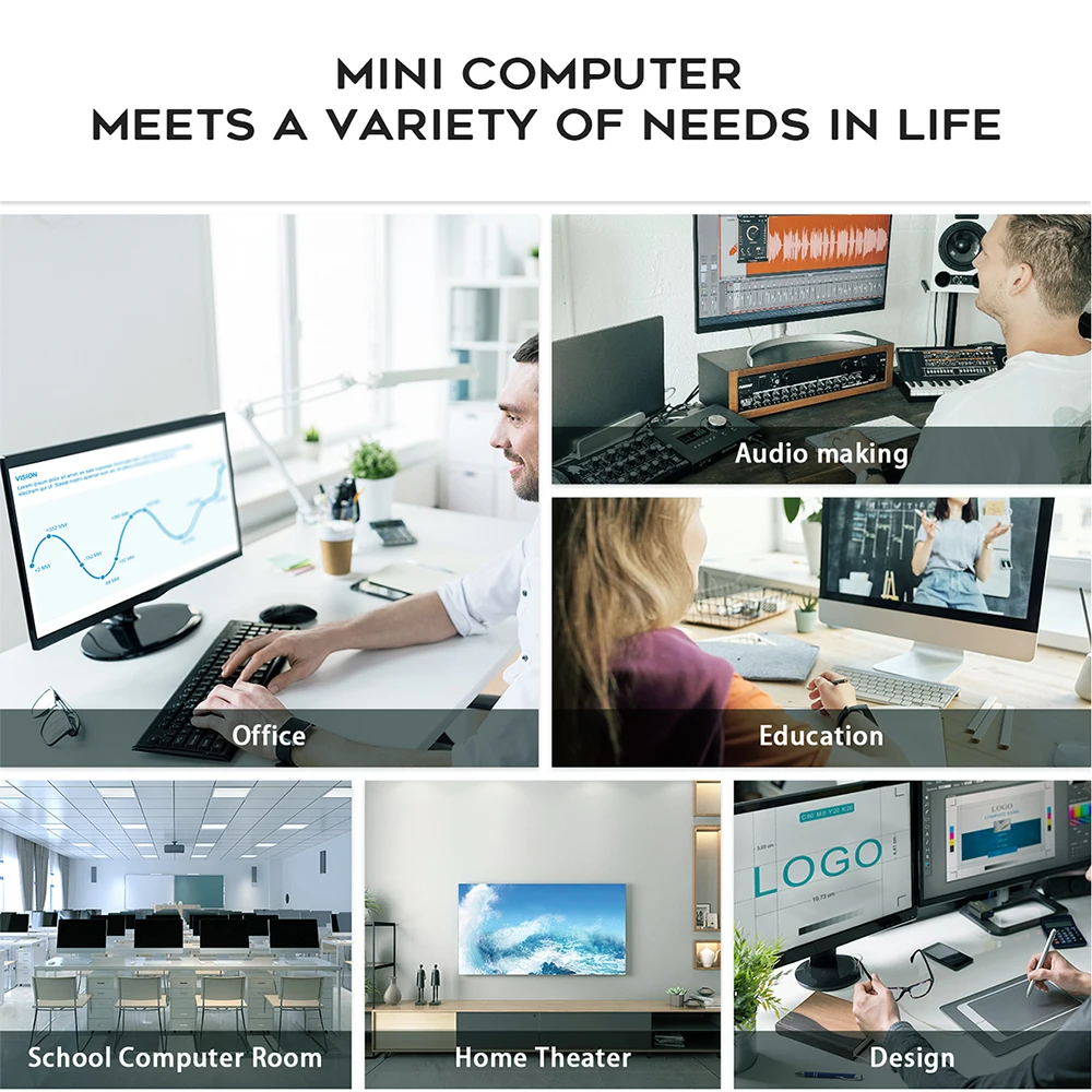 Top 10 Beelink Mini S Intel N5095 8G 256G Mini PC Wins10 OS SATA SSD Storage Industrial Computer with Dual Screen display MiniS