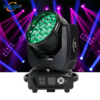 SAILWIN 19X15W RGBW4in1ズームウォッシュLEDビームムービングヘッド