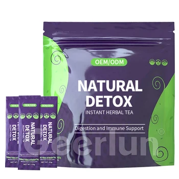 Custom LOGO Slim Herbal Tea Supplement Support Digestion lmmune Natural Instant Detox Slimming Tea