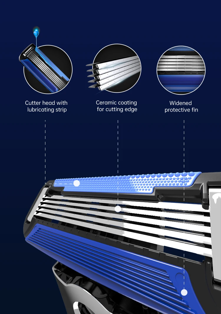 Hot Sale 5 Blade Shaving Razor With Stainless Steel Customized Safety