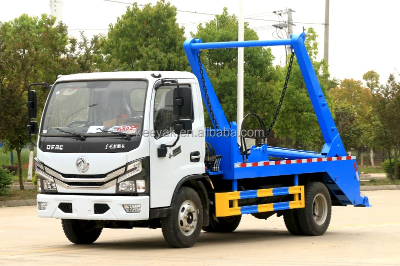 Dongfeng Skip Loader Garbage Truck 4m3 Dollicar Waste Collection Truck ...