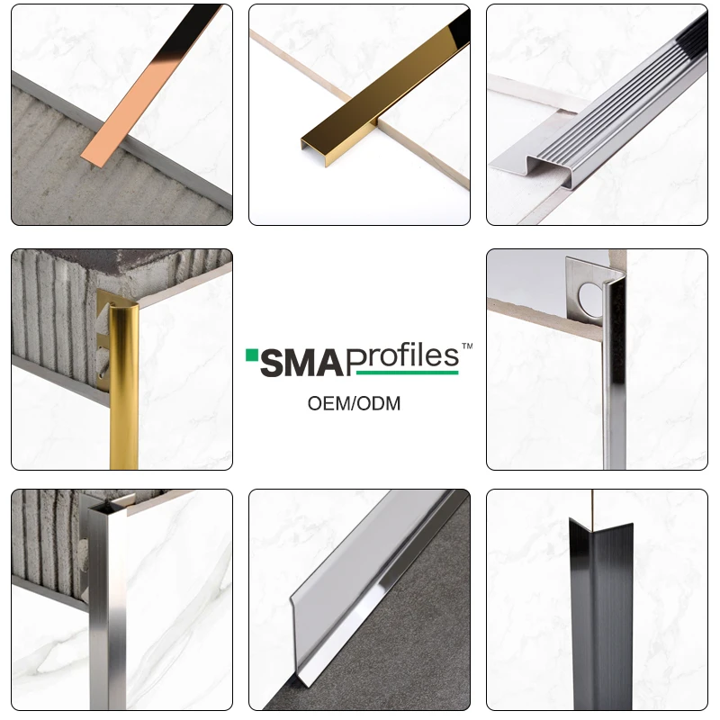 Cheap Decorative Brushed Corner Profile U Stainless Steel Metal Tile Trim for Furniture