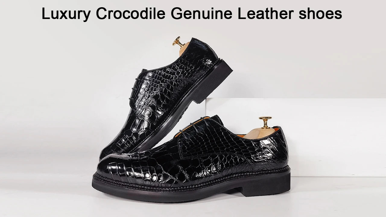 Goodyear Crocodile Leather Mens Fashion Shoes - Luxury & Comfort