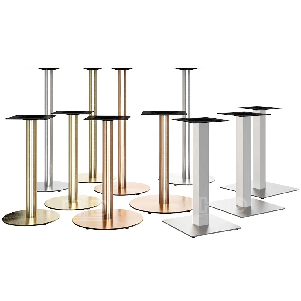 Modern Dining Table Legs Polished Stainless Steel Gold Finish for Dining Hotel Living Room Workshop Farmhouse-from Foshan