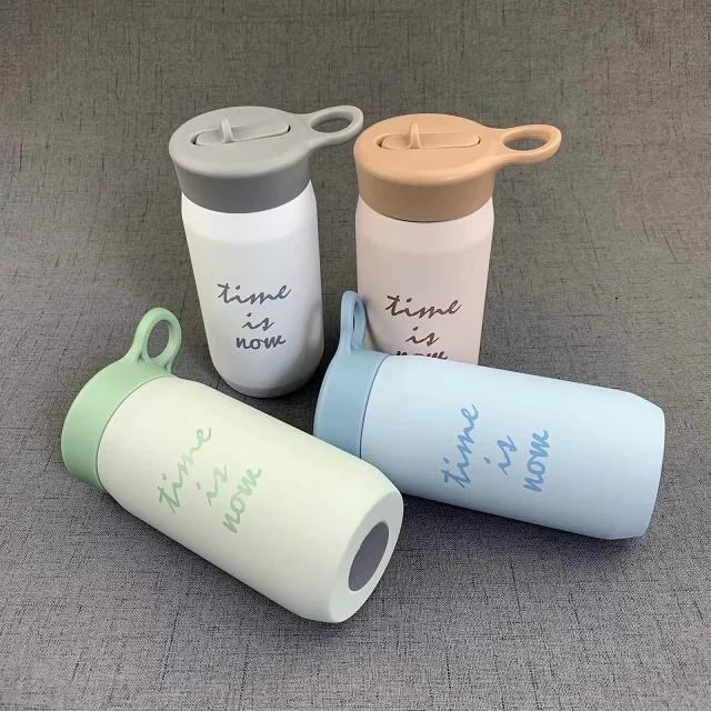 Wholesale kids thermos Water bottle BPA free 12oz flip top sublimation  stainless steel straight water bottles with straw rubber bottom From  m.