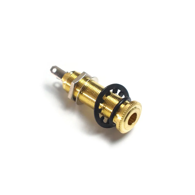 1/4 Inch 6.35 Mm Brass Mono Guitar Bass Cylinder Socket Jack Outlet - Foto 4