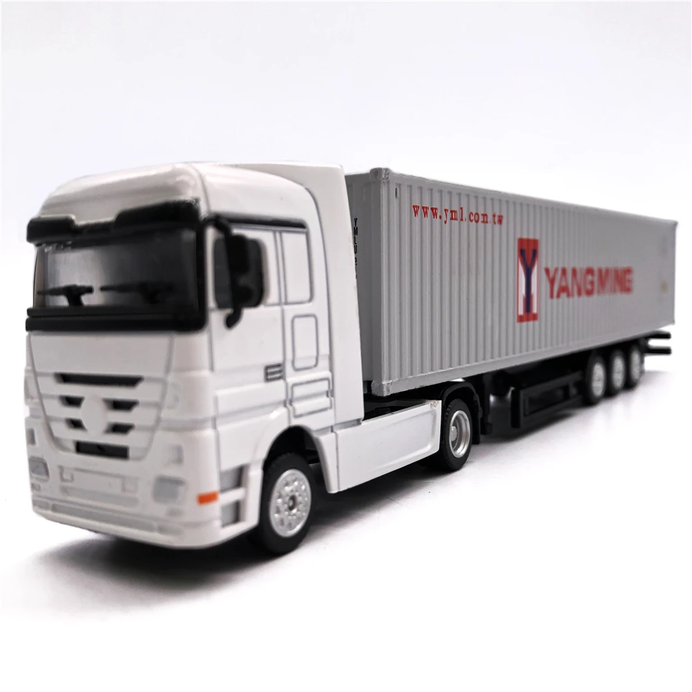 【A】19cm YML SHIPPING alloy mini container truck model 1:87 container truck model gifts O.A.S ship model