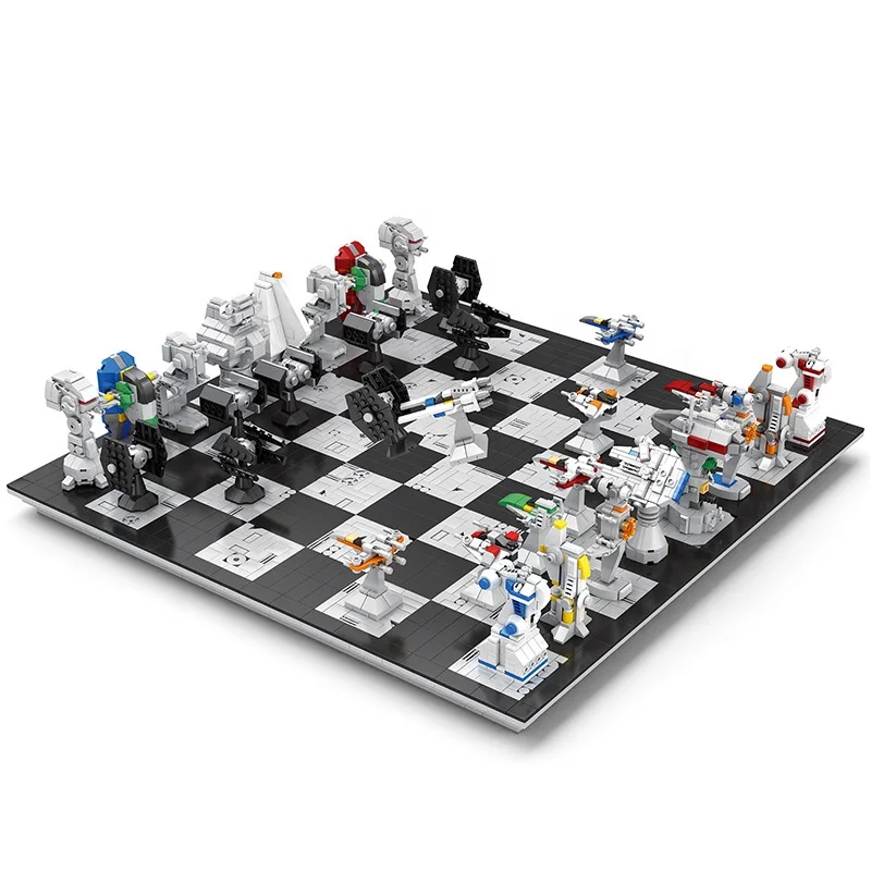 Star Fight Series International Chess Model Building Blocks Warsing Mini Bricks Movie Ship Sets Checkerboard Toys for Kids Gifts