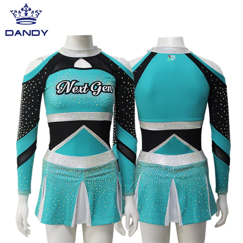 Oem Wholesale Cheerleading Uniforms Cheerleader Costume With Mesh And ...