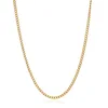 Collar dorado de 4 mm con engaste curb.