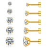 Round disc stud earrings