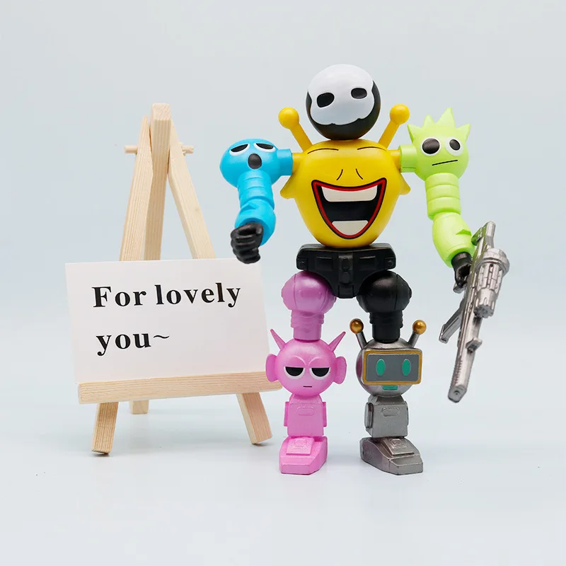Large 18cm Rhythm Box Robot Sprunki Figurine - Movable Game
