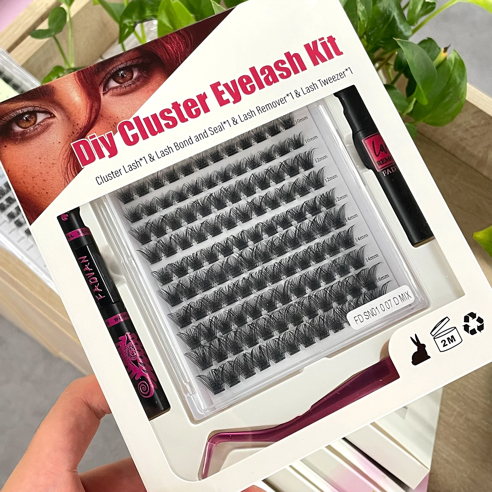New Design DIY Lash Kit Segment Eyelash 20D 30D 40D Individual Cluster Silk  Fluffy Fans Knot Free Lashes Diy Eyelash Extension