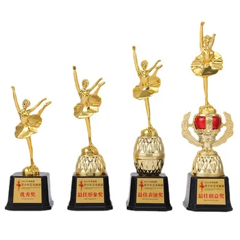 Wholesale Dance Trophy Award round Alloy Enamel Pin Plated Sports Anime Animal Cartoon Models Laser Logo for Sports Craft Gift