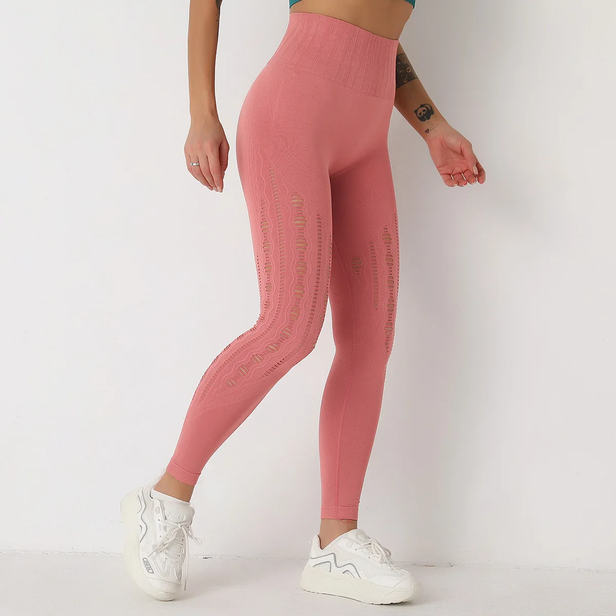 High Waisted Peach Hip Yoga Pants Women 