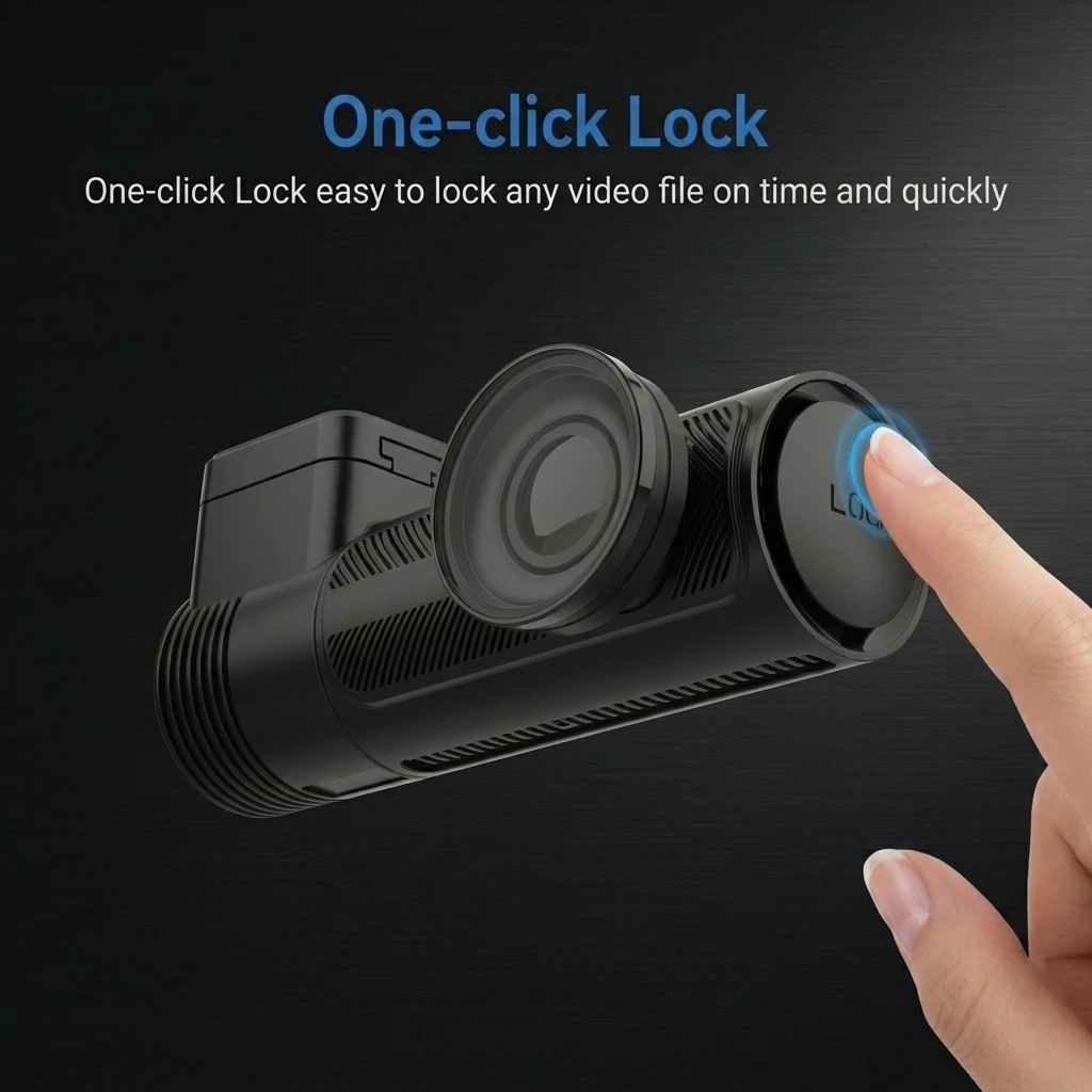 VIEVGUARB Car DVR 1080P Dash Camera with Wi-Fi One-click Wide-Angle Lens IPS Screen Video Recorder