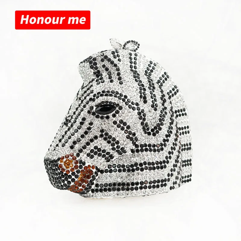 Luxury Rhinestone Lady Horse Shape Purse Charms Fancy Animal Popsicle