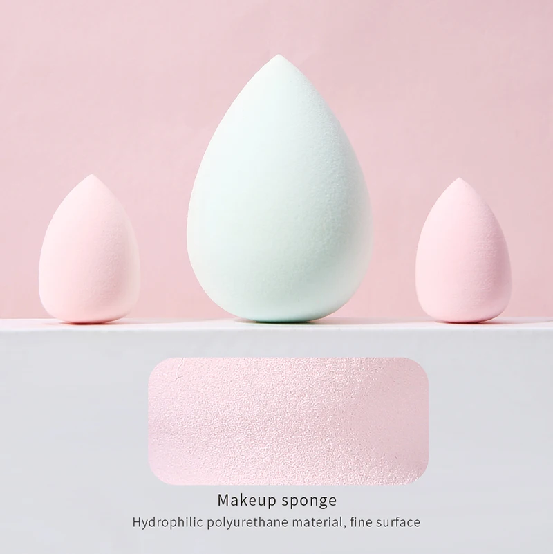 LMLTOP 3pcs Carton Cow Makeup Sponges for Foundation Private Label WaterDrop Shape Makeup Sponge Set Cute Blender Beauty A80212