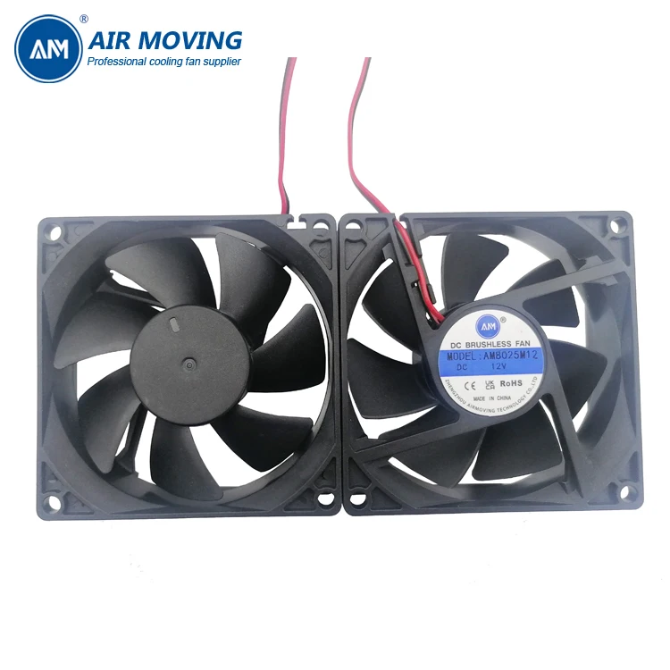 JZK Pack Of 2 80 X 80 X 25 Mm 2pin DC 12 V Small Fan With Cables 8025 - View #8