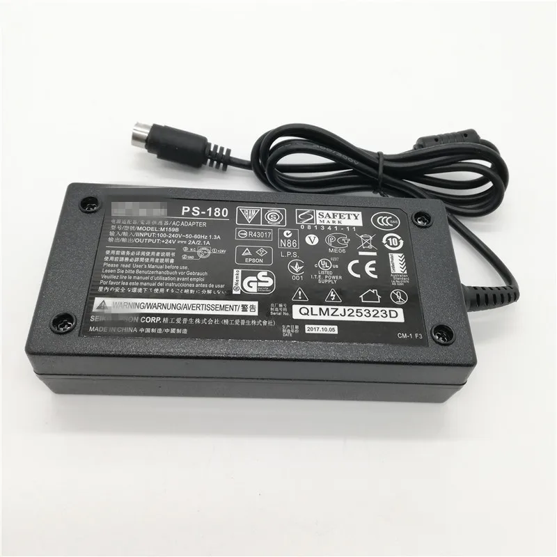 24v 2.1a Ac Adapter Ps-180 For Epson Tm-u220 Tm-u950 Tm-t88v Tm-t88iv 