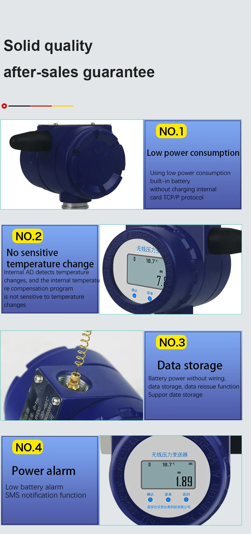 Lorawan Gauge Pressure Differential Wireless Sensor