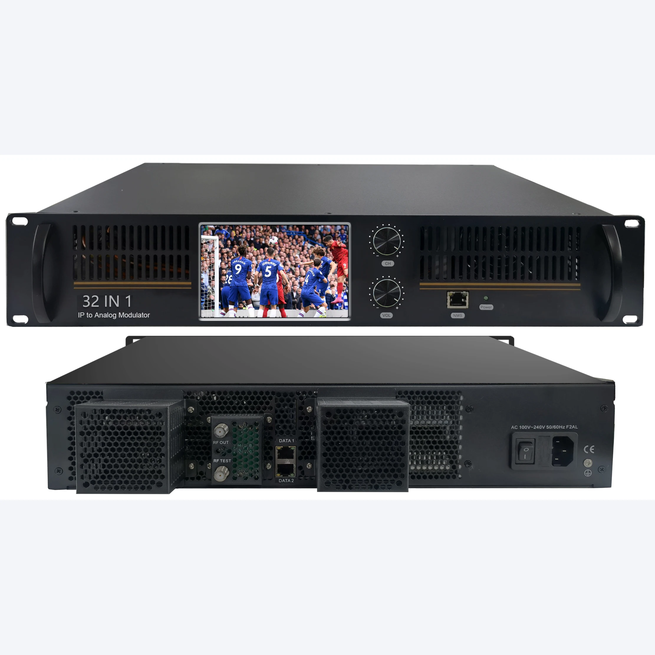 New Big Display DSM2500C 32 in 1 IP to Analog  PAL/NTSC Modulator to Watching Tv with Osd Insertion CC/subtitle/teletext