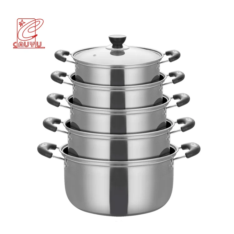 Factory Price 10pcs Stainless Steel Stock Pot Set Kitchen Cooking Pot Casserole Set With Glass Lid Buy 10pcs Stainless Steel Cookware Set Stainless Steel Stock Pot Set 10pcs Casserole Set Product on