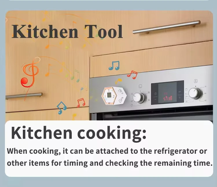 6 Segment Option Magnetic Countdown Countup Timer Volume Adjustable for Classroom Cooking Baking Teaching Kitchen Timer