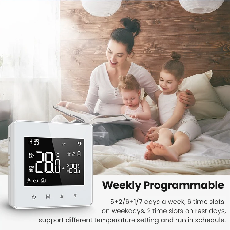 Avatto Aa Battery Powered Smart Thermostat Wifi Water Gas Boiler ...