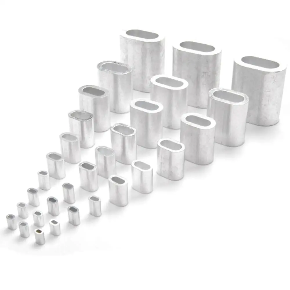 Aluminum Cable Crimps Sleeves Cable Ferrule for Snare Wire Rope Clip Fittings 