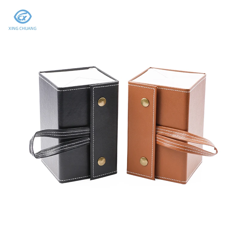 Étui à Lunettes En Cuir Portable - Boîte De Rangement Pour Lunettes De Soleil - Neuf Générique