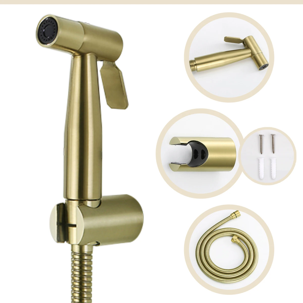 Modern Black 304 Stainless Steel Hand Held Muslim Shower Shattaf Bidet ...