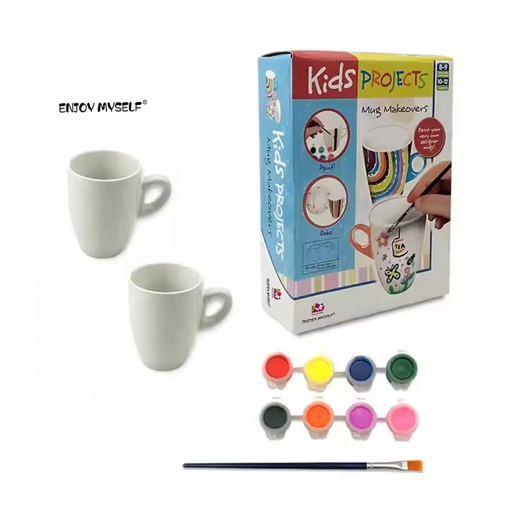 Kit Paint-a-mug Doppio Kit Personalizza Tazze - Paint-a-Mug Doppio Con Colori, Pennelli E Guida Per Decorare Ceramica Painting Ideas - 10