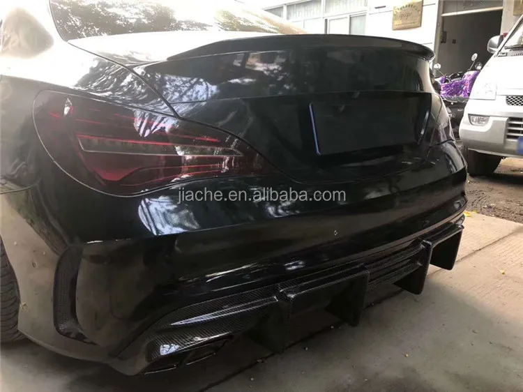 With Led Light Carbon Fiber Rear Lip Diffuser For Mercedes Benz W207 ...