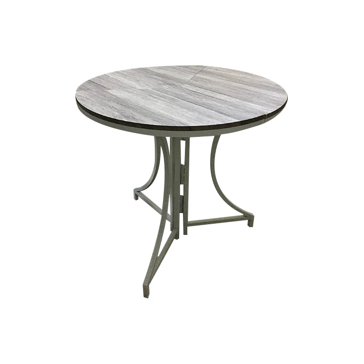 New design quality control innovative round MDF and iron tube folding table