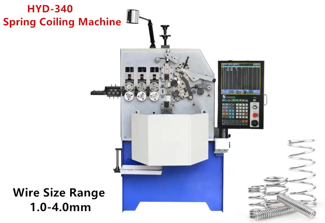 Automatic CNC Spring Coiling Machine with 1 Year Warranty Unlimited Max Wire Speed and Right Left Wire Feed