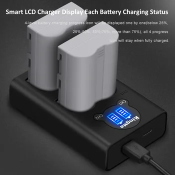 KingMa-EN-EL3E Rechargeable Battery LCD Dual USB Charger for Nikon D50 D70 D70S D80 D80S D90 D90s D100 D200 D300 D300S D700 product image
