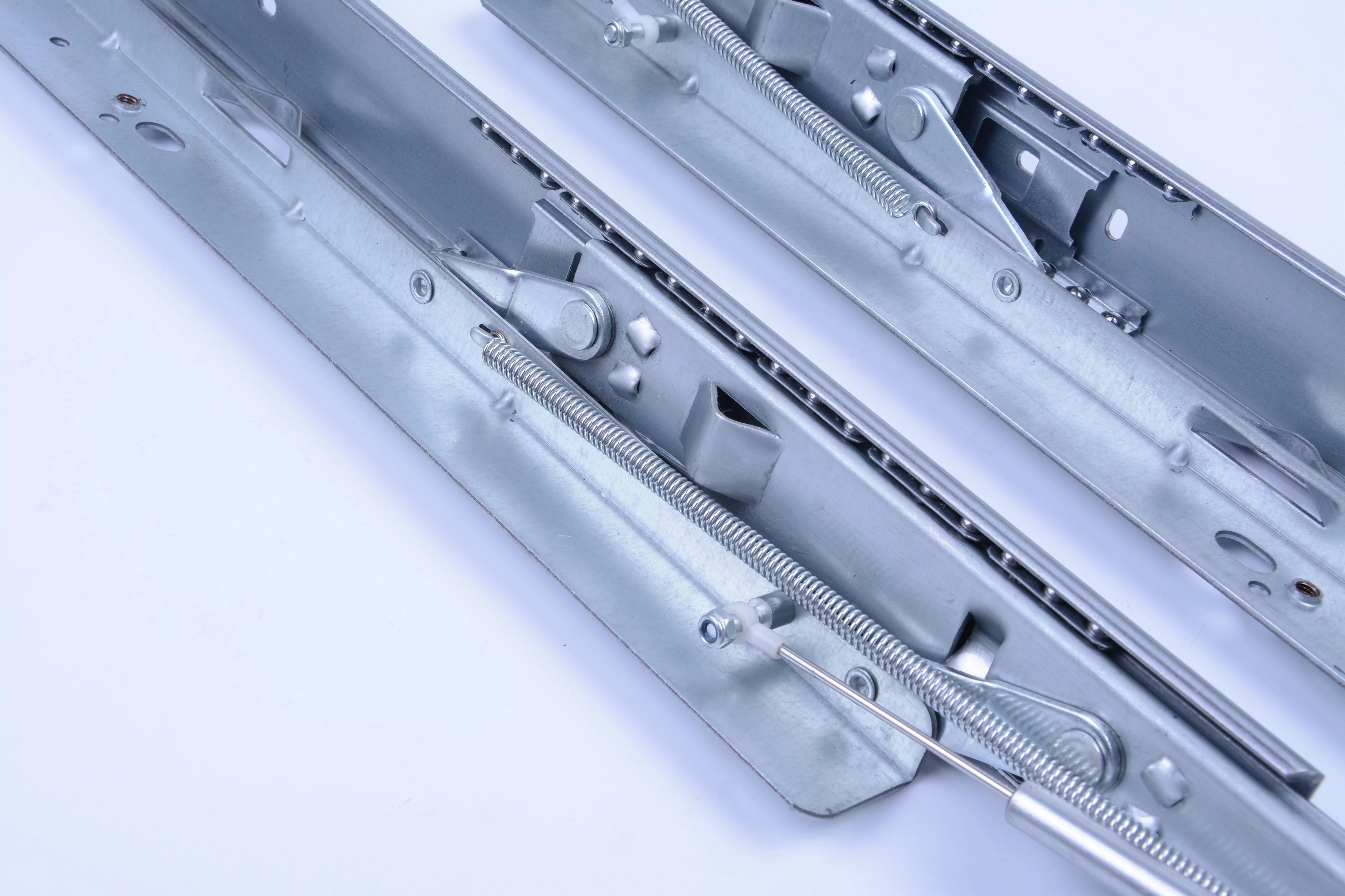 Best Quality Automatic Lifting Spring Slide Undermount Slide Rail Metal Dining Table Extendable Pull Out Mechanism