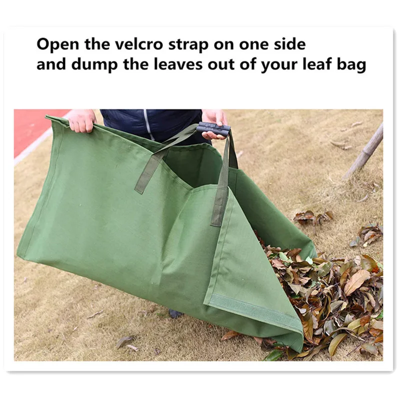 OEM Outdoor Durable Folding 600D Leaf Bags Clean Up Garden Farm Trash Bag Holder